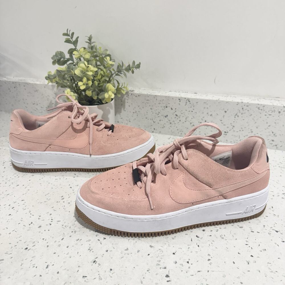 Nike Air Force 1 Sage Low Pink Sneakers Womens Size 10 - Picture 2 of 5
